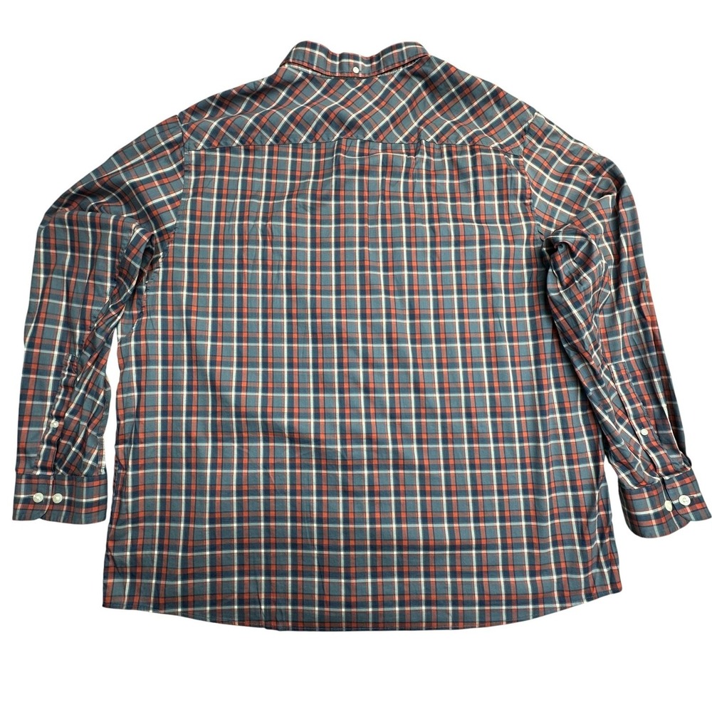 Duluth Trading Co Shirt Mens 2XL Blue Plaid Stretch Button Down Long Sleeve - Picture 2 of 11